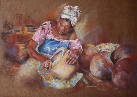 La poti&egrave;re - 70x50 - papier n&eacute;palais