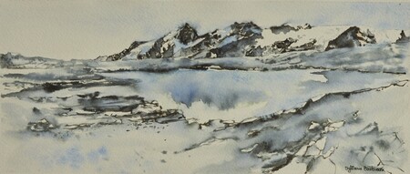 Lac Noir Plateau d'Emparis - encre - 42x22