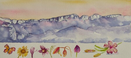La Momie et flore - 40x20