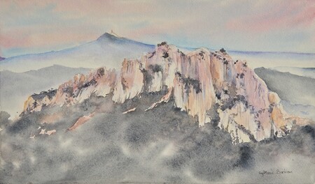 Les Dentelles de Montmirail et Ventoux - 45x30