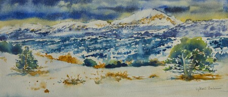 Le Grand Veymont, ciel d'orage  - 40x20